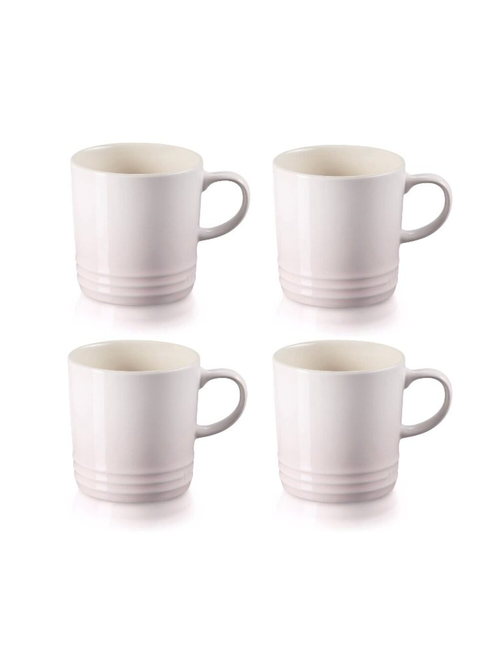 LE CREUSET Glazed Stoneware London Mugs 12 oz - Shallot - NWT